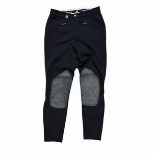 Pikeur Breeches Women's‎ 34 Black With Gray Knee Patch Equestrian Riding Pants